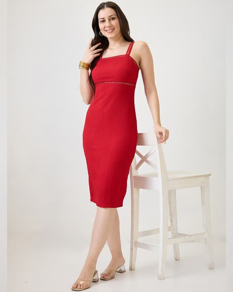Buy GLOBUS Women Back Slit Bodycon Party Dress Online | Ajio.com Buy GLOBUS Women Back Slit Bodycon Party Dress Online | Ajio.com