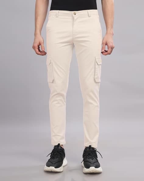 Buy Off White Trousers Pants for Men by RAGZO Online