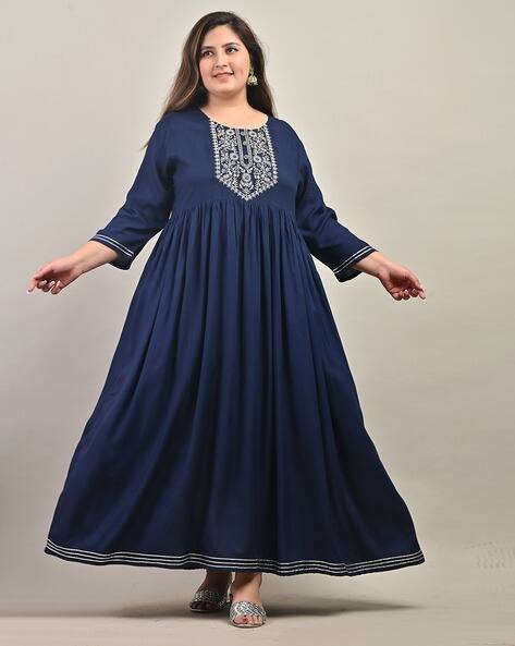 SWASTI Embroidery Flared Kurta