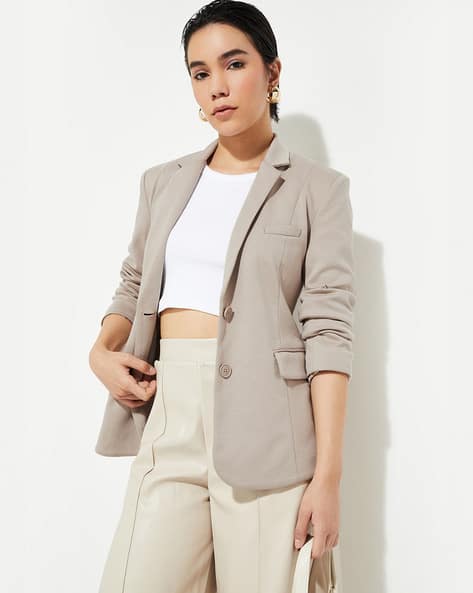 Buy Beige Blazers Waistcoats for Women by MAX Online