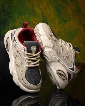 asian Colour-Block Lace-Up Sneakers -picture-17