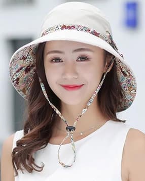 alexvyan Women Heart Print Reversible UV-Protect Sun Hat-picture-38