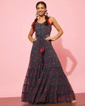 quiero Women Floral Print Jumpsuit with Insert Pockets-picture-20
