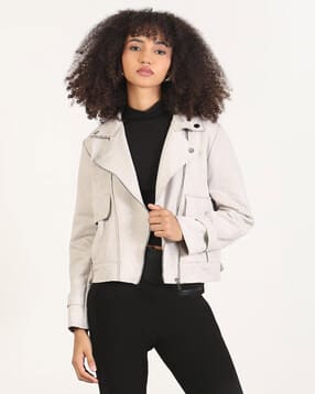 showoff Women Regular Fit Biker Jacket-picture-12