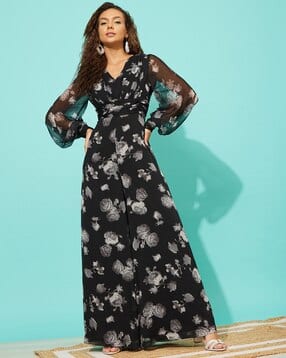 quiero Women Floral Print Jumpsuit with Insert Pockets-picture-16