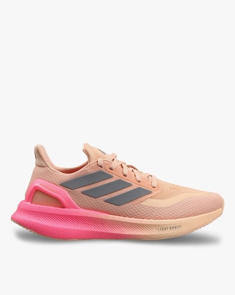 Buy ADIDAS Women Pureboost 5 Lace-Up Running Shoes | Peach