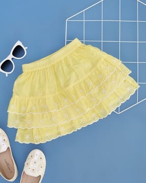 pantaloons junior Women Embroidered Tiered Skirt-picture-12