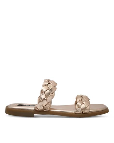 STEVE MADDEN Women Open-Toe Flat Sandals with Braided Straps