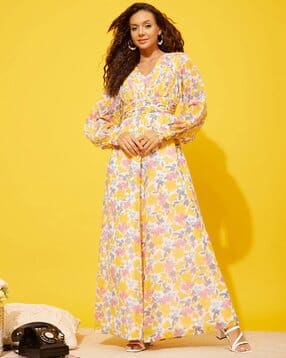 quiero Women Floral Print Jumpsuit with Insert Pockets-picture-11