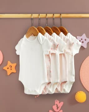 mothercare Girls Pack of 5 Floral Print Cotton Bodysuits-picture-31