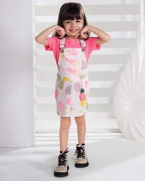 Girl Printed Regular Fit Dungaree-image-46