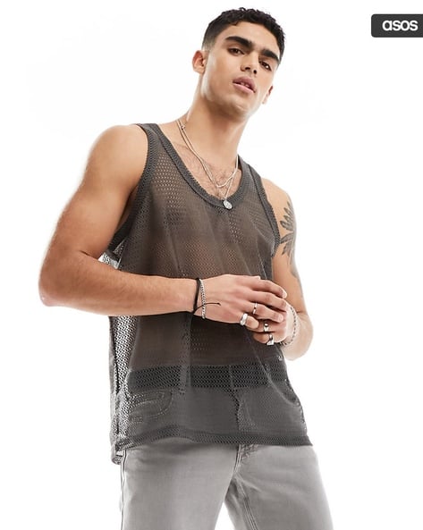 Buy Grey Vests for Men by ASOS DESIGN Online