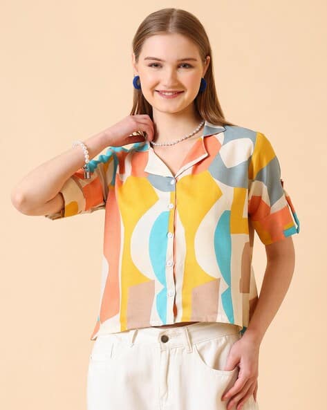 SVARAA Women Regular Fit Collar Neck Top