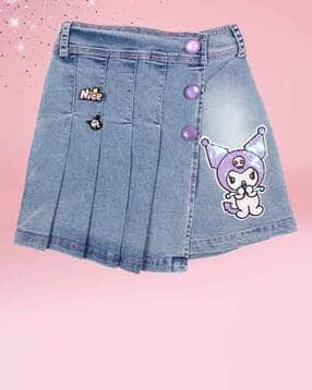 cutecumber Girls Denim Straight Skirt-picture-14