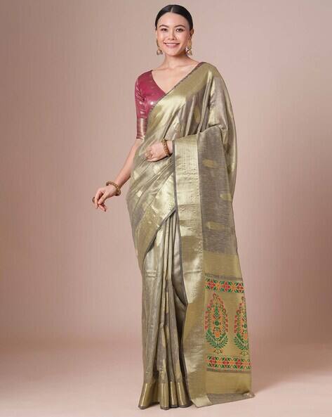 Ri-wah Women Woven Saree with Blouse Piece