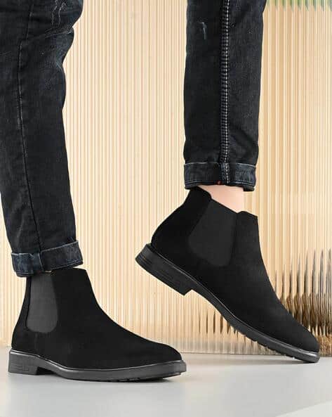 Men Chelsea Boots with Faux leather upper