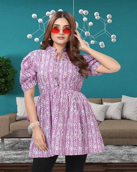ZELZIS  Women Regular Fit Floral Tunic