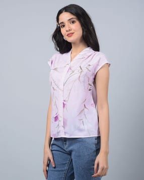 crimsoune club Women Cotton slim Fit Floral Top-picture-11