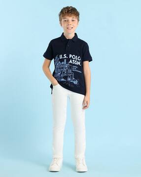 u.s. polo assn. Boys Graphic Print Regular Fit Polo T-Shirt-picture-23