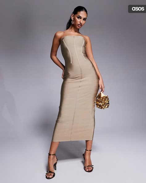 asos beige dress Adrianna Papell Gray Sequin Beaded Blouson Formal Evening Dress Size 8   Queen City Resale