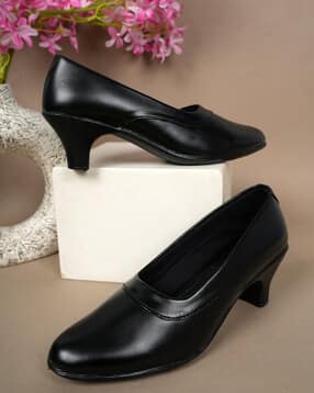 mijas Women Round-Toe Slip-On Heeled Shoes -picture-51