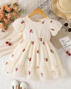 tior Girls Round Neck A-line Dress-picture-42