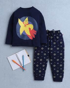 Boys Printed Pants & T-Shirt Set -image-14