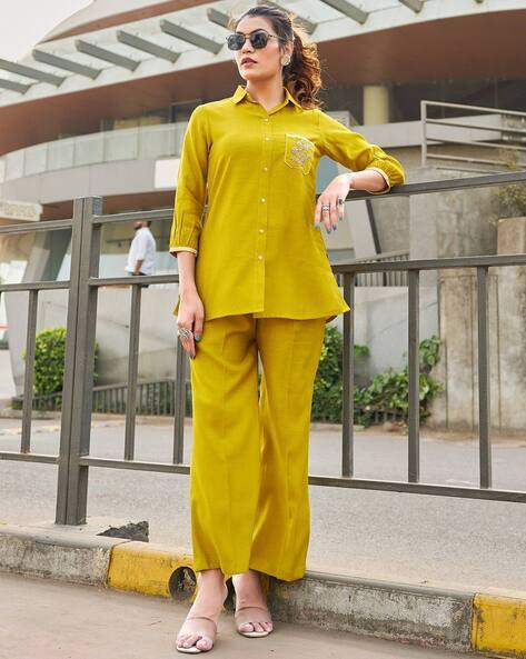VIBE VISION Women Embroidered 2-Piece Co-Ord Set