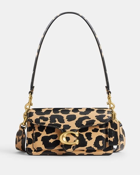 Buy Coach Leopard Print Small Tabby Shoulder Bag | Beige & Black 