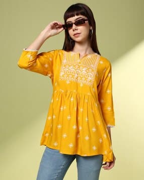 acai Women Printed Relaxed Fit Cotton Top-picture-46