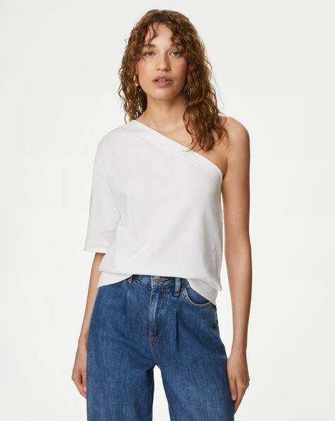 Marks & Spencer Pure Cotton One Shoulder Top