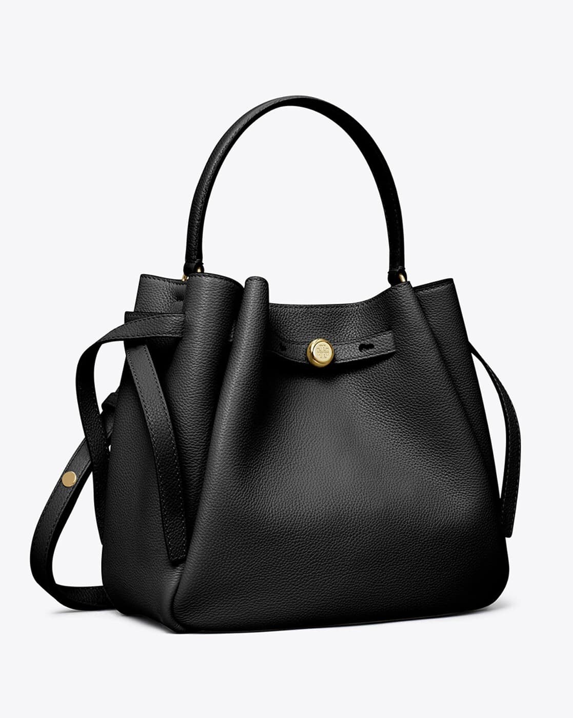 Buy Tory Burch Romy Bucket Bag | Black Color Women | AJIO LUXE