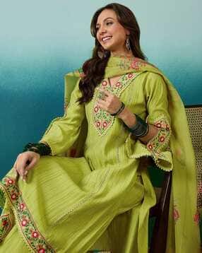 nyrika Women Embroidered Straight Kurta Set-picture-29