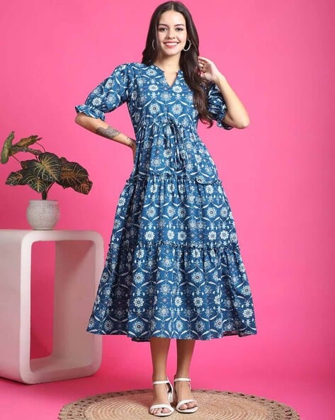 Buy Blue Dresses for Women by SHIVADREAM Online | Ajio.com