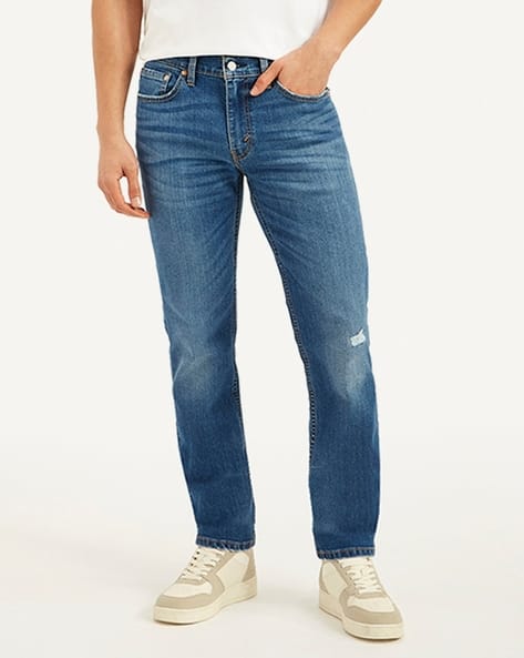 LEVI'S Men 511 Mid-Wash Slim Fit Distressed Jeans