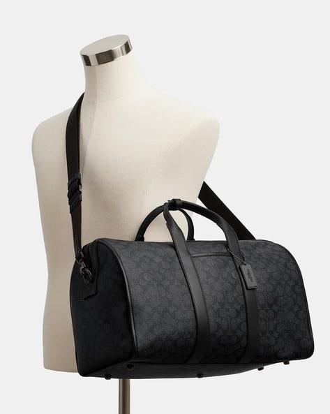 Buy Coach Signature Canvas Gotham Duffle Bag | Charcoal Black