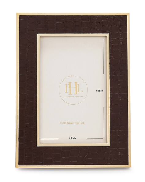 Pure Home And Living Faux Leather Photo Frame