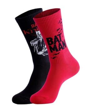 Men Superhero Mid-Calf Length Socks