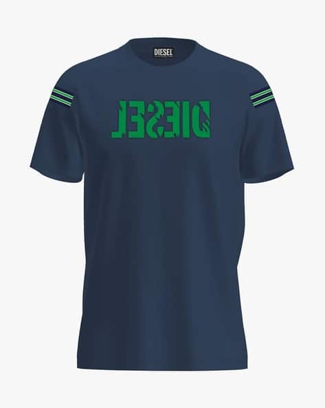 Buy DIESEL T-Just-Rib Regular Fit Cotton Online | Ajio.com