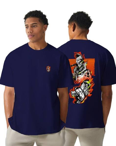 Buy BuyThatTrendz Men Graphic Oversized Fit T-shirt Online | Ajio.com