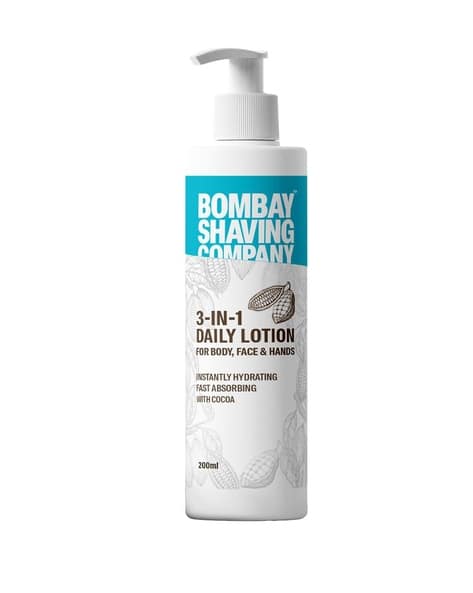 Bombay Shaving Company 3-in-1 Daily Lotion For Body Face And Hands For Dry Normal And Oily Skin