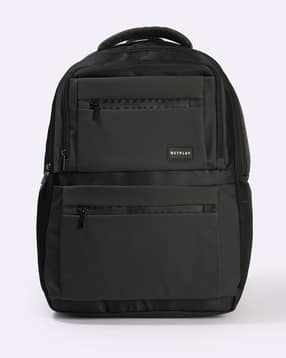 men backpack with logo applique