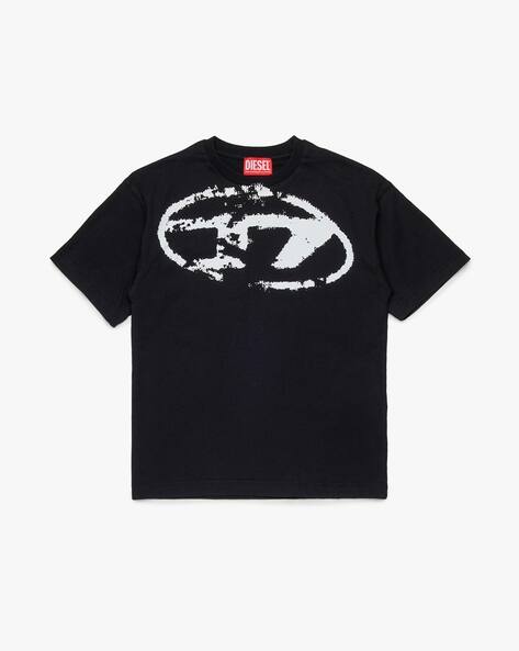 Buy DIESEL KIDS Tboxtn14 Over Regular Fit T-Shirt | Black Color