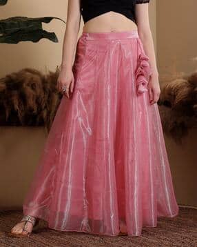 Women Flared Skirt with Tassels