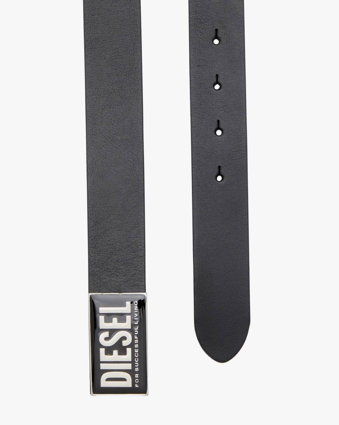 Buy DIESEL B-Glossy II Leather Belt | Black Color Men | AJIO LUXE