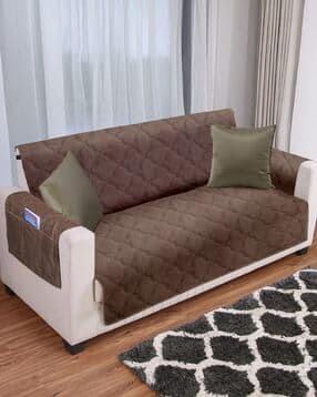 cortina eyelet curtain Cortina Velvet Reversible Quilted Sofa Cover-picture-43