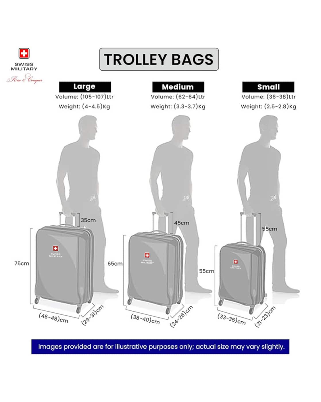 Buy Grey Luggage Trolley Bags for Men by Swiss Military Online