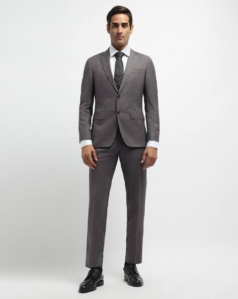 Buy BOSS Slim Fit Wool 2-Piece Suit Set 030 Color Men AJIO LUXE - Main Image