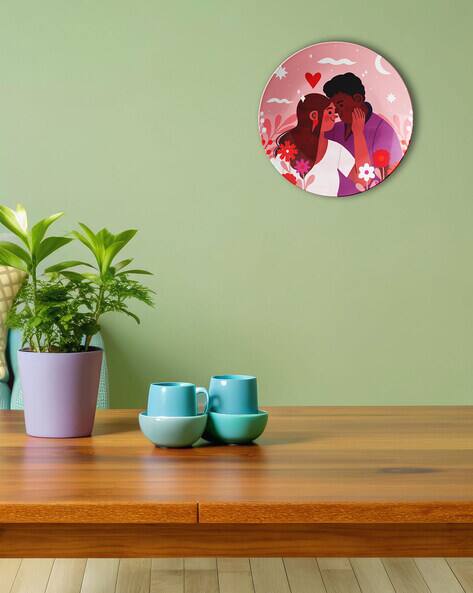 THE QUIRKY HOME Starry-Eyed Romance Ceramic Wall Plate