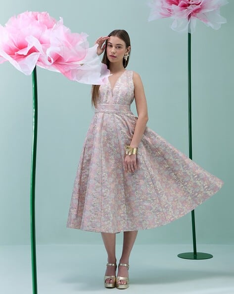 Buy Vero Moda Women Floral Print Fit & Flare Dress Online | Ajio.com